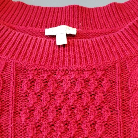 TALBOTS Women's Fisherman sweater. Size lg P. Very good used co - Picture 2 of 6